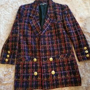 Tartán  blazer multicolor size 10 very good condition